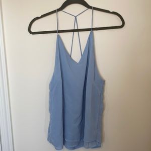 SHEIN, Baby Blue Spaghetti Strap Razor Back Top